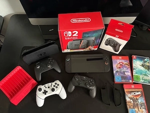 Nintendo switch 2 Generation konsole mit Verpakung mit 3 videospiel plus rechnung und garantie