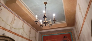 Antiker Messing-Lüster, 5-armig   stilvoll & zeitlos