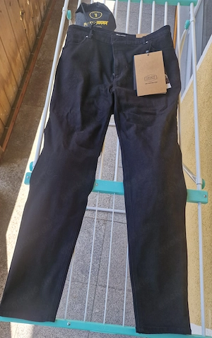 NEU ungetragen Damen Motorrad Motorradjeanshose Motorradhose W34 L32 schwarz Spirit Motors SLIM FIT