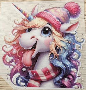 Bügelbild,  Einhorn 12x12cm, Bild zum aufbügeln,  DTF Transfer Druck 