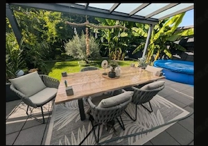 Terassen Platten 40x40x5 grau