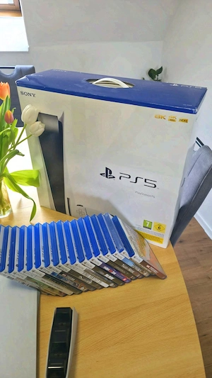 sony Playstation 5 mit 17 spiele plus verpakung 
