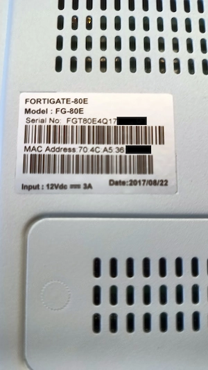 FortiGate 80E (FG-80E) mit Netzteil