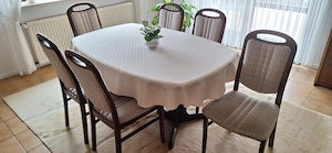 Verkaufe Esszimmertisch mit 6 passenden Stühle
