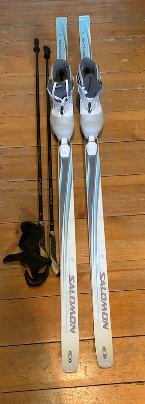 Salomon Langlauf-Set 165cm neuwertig   Ski + Schuhe + Stöcke Bild 3