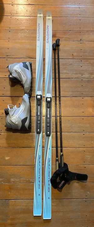 Salomon Langlauf-Set 165cm neuwertig   Ski + Schuhe + Stöcke Bild 2