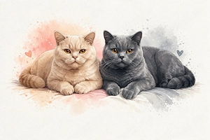 Liebevolles Katzenpärchen (BKH) sucht gemeinsames Zuhause 