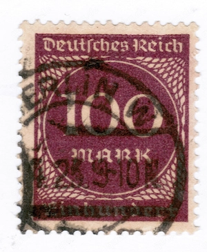 MiNr. 331a Briefmarke von 1923, Frühinflationszeit
