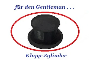 einen alten Klapp-Zylinder