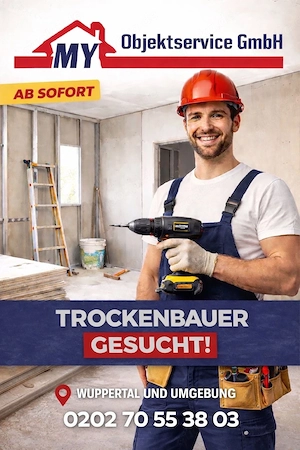 Trockenbau Mitarbeiter gesucht ab sofort