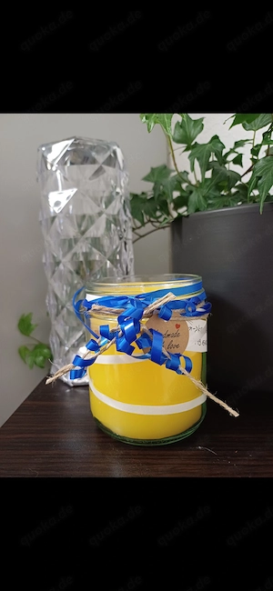 Citronella Kerze im dekorierten Glas 