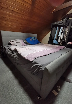 Bockspringbett Grau 1,80 2,00