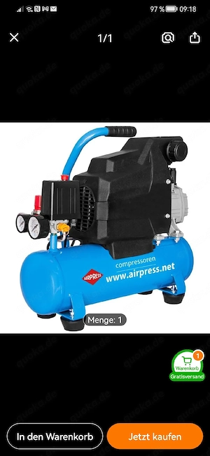      Kompakt-Kraftpaket: Mobiler 6L Flüster-Kompressor     Ob zum Ausblasen von PCs, Aufpumpen