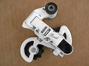 Retro Sachs-Huret Rival 41 2 weiß Schaltwerk Derailleur Rennrad.
