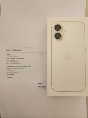 i phone 17 (((neu))) 256GB weiß ohne sim lock 