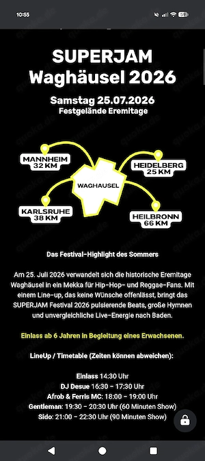 Summerjam Festival Waghäusel Front of Stage