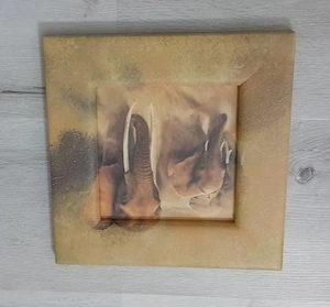 Wandbilder Frau + Elefanten - Tiere