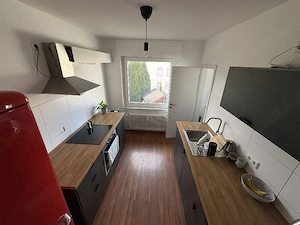 IKEA Einbauküche EBK: Beton-Look & Eiche - komplett mit E-Geräte