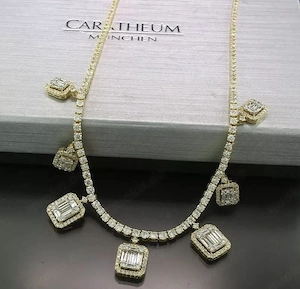 7,25 carat ! brillant-luxus-collier 750 gold 25 gr wert 26.000 euro neu