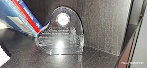 Kristall Glas Tischuhr für meine Tochter