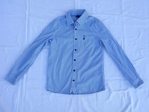 Langarm Hemd Chapter Young Gr. 146 152 blau weiß gestreift Jungs