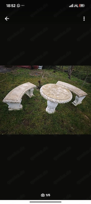 Gartensitzgruppe aus Stein 