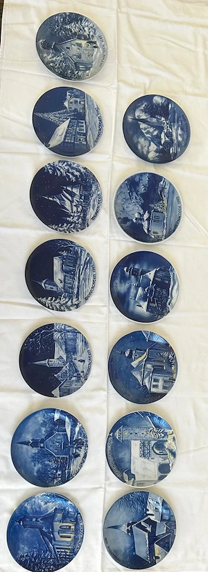 Weihnachtsteller Sammlung 1982bis 1993