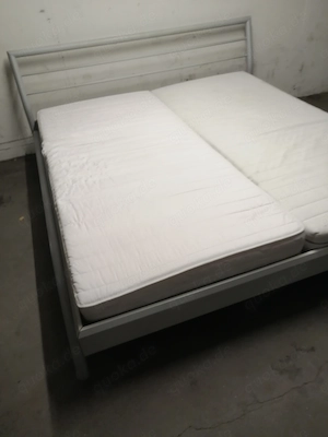 DIESAN Metall Holz Doppel Bett 180 x 200 cm Bild 2