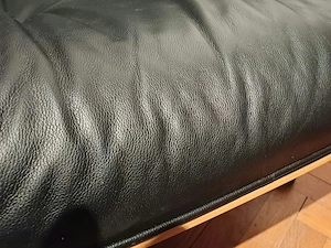 Vitra. Eames Lounge Chair & Ottoman Leder Schwarz Kirschbaum Top Zustand Vintage Bild 7