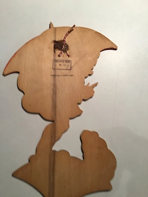 MERTENS-Märchenholzbild, Kinderwandfigur, ca.1940 Bild 2