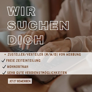  Zusteller Verteiler (m w d) von Werbung - Chemnitz - 140 210 Tag, freie Zeiteinteilung