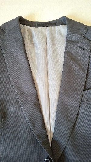 Anzug anthrazit schwarz   Größe 46   Slim Fit   elegant für Hochzeit, Feier & Business Bild 2