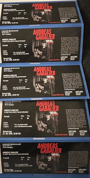 Konzertkarten Andreas Gabalier in Stuttgart 