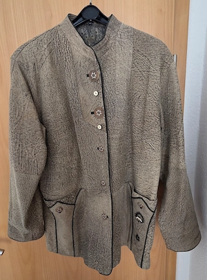 Damen-Lederjacke im Trachtenstil, Gr. 40 (L)