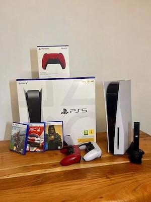 sony Playstation 5 konsole 1TB mit 2x controller und 3x spiele 