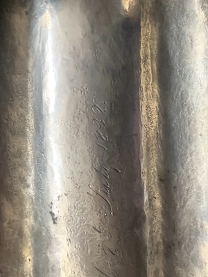 Antike Silberne Schale Körbchen mit Gravur von 1832 Bild 2
