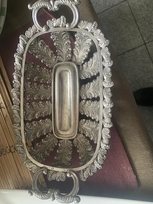 Antike Silberne Schale Körbchen mit Gravur von 1832