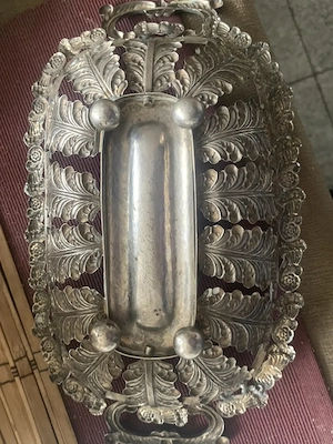 Antike Silberne Schale Körbchen mit Gravur von 1832 Bild 3