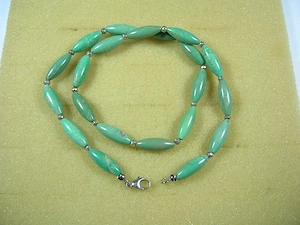 NEU: Collier - Kette mit Türkis + Hämatit, 925 Silber Karabiner