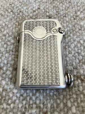 Briquet Essence Thorens Argent Massif Bijoux Mecan Petrol Lighter Fonctionne