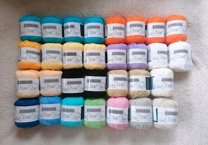 Handarbeits Garn, 100% Baumwolle, je 50 g 2,50  