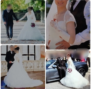 Hochzeitskleid Gr. XS Farbe Ivory inklusive Accessoires