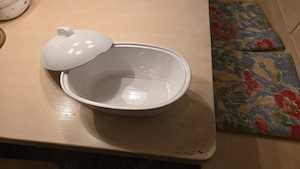 Brot Topf Korb Kasten weiß