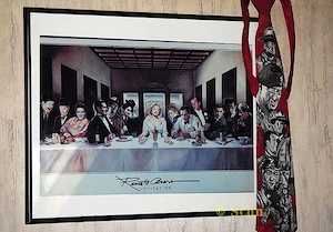 Collage Hollywood - Marilyn Monroe  John Wayne  Elvis  James Dean + .....