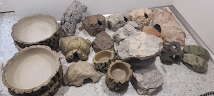 Terraristik Zubehör Top-Zustand Höhlen Näpfe günstig