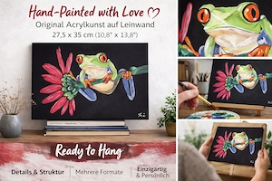 Acrylbild 27,5 x 35 cm "The frog"