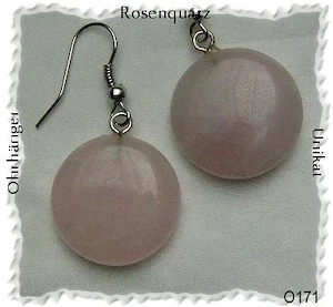 Ohrringe, Rosenquarz, kleidasam und chic
