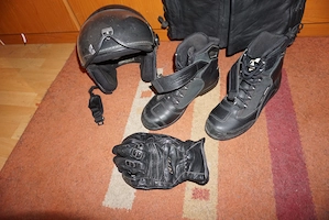 Verkaufe Motorrad Kleidung kpl. mit Stiefel, Helm und Handschuhen - Leder Bild 3