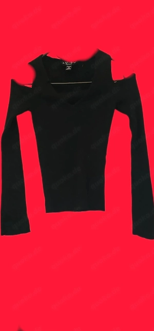    NEU & UNGETRAGEN: Amisu (New Yorker) Cold-Shoulder Oberteil   Schwarz   Gr. XS  