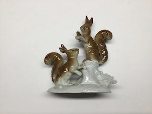 Carl Scheidig Gräfenthal Porzellan Figur Eichhörnchen 